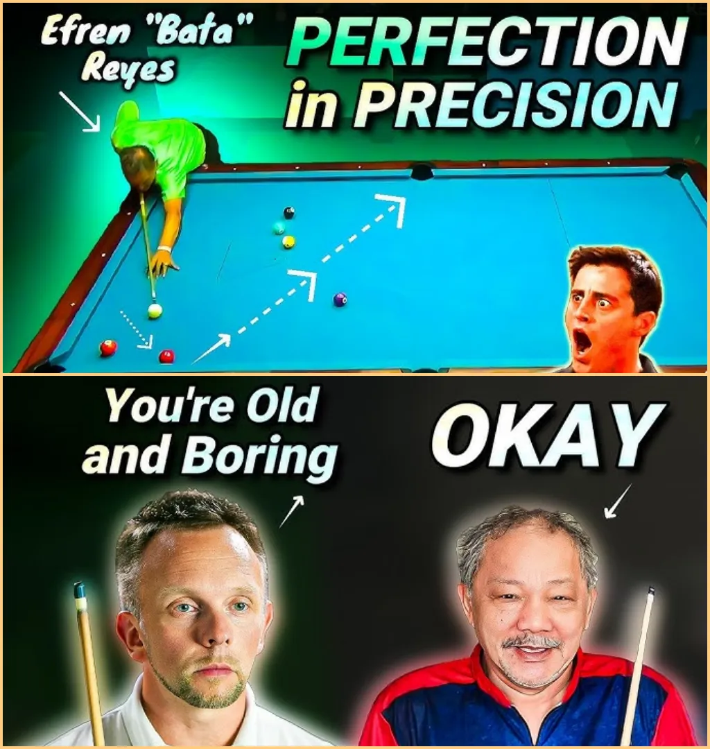 When EFREN REYES gives you the PERFECT POSITION, you can't do it, let me: "I'm shocked at the way he does it to his opponents"