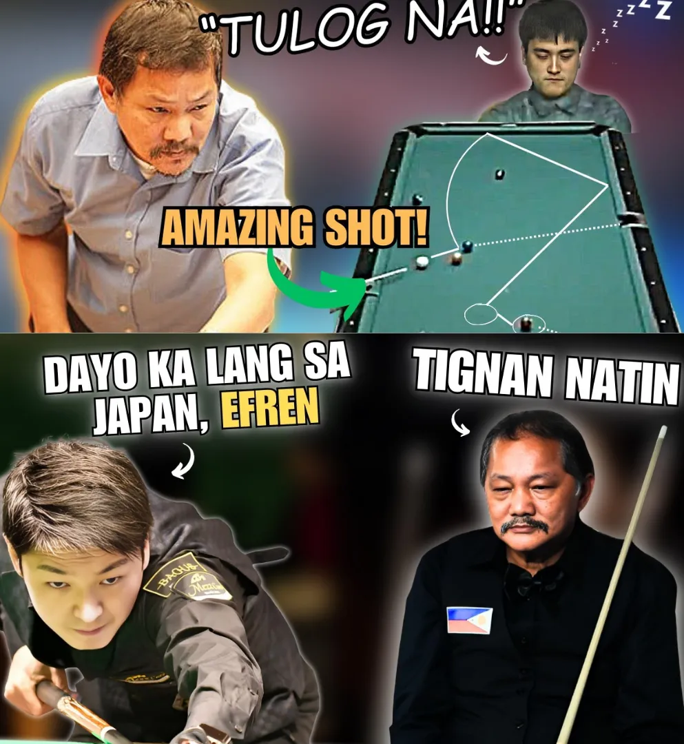 Surprise: Efren Reyes "knocked out" the Japanese champion, proving his legendary status!