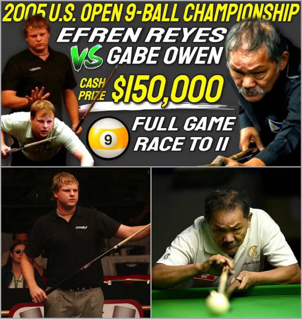 Unbelievable! Efren Reyes and Gabe Owen create a legendary match with some amazing moves!