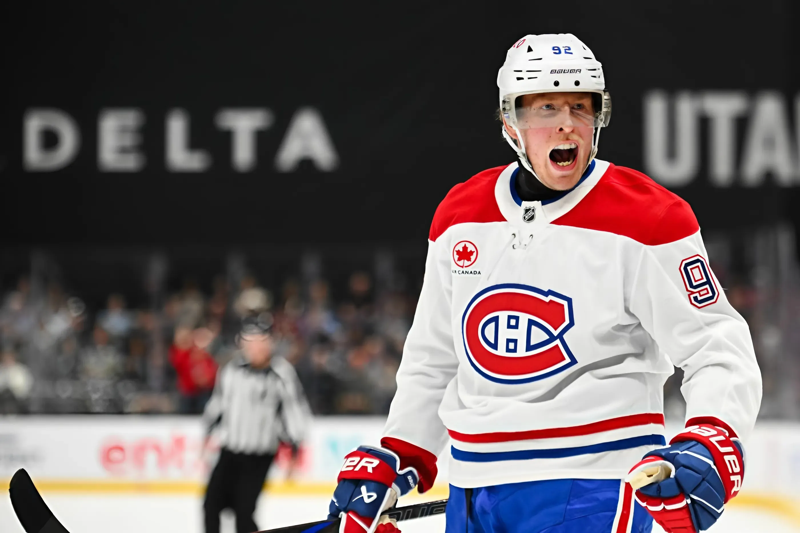 Hutson’s 3-Point Night Leads Canadiens to 5-3 Victory Over Utah