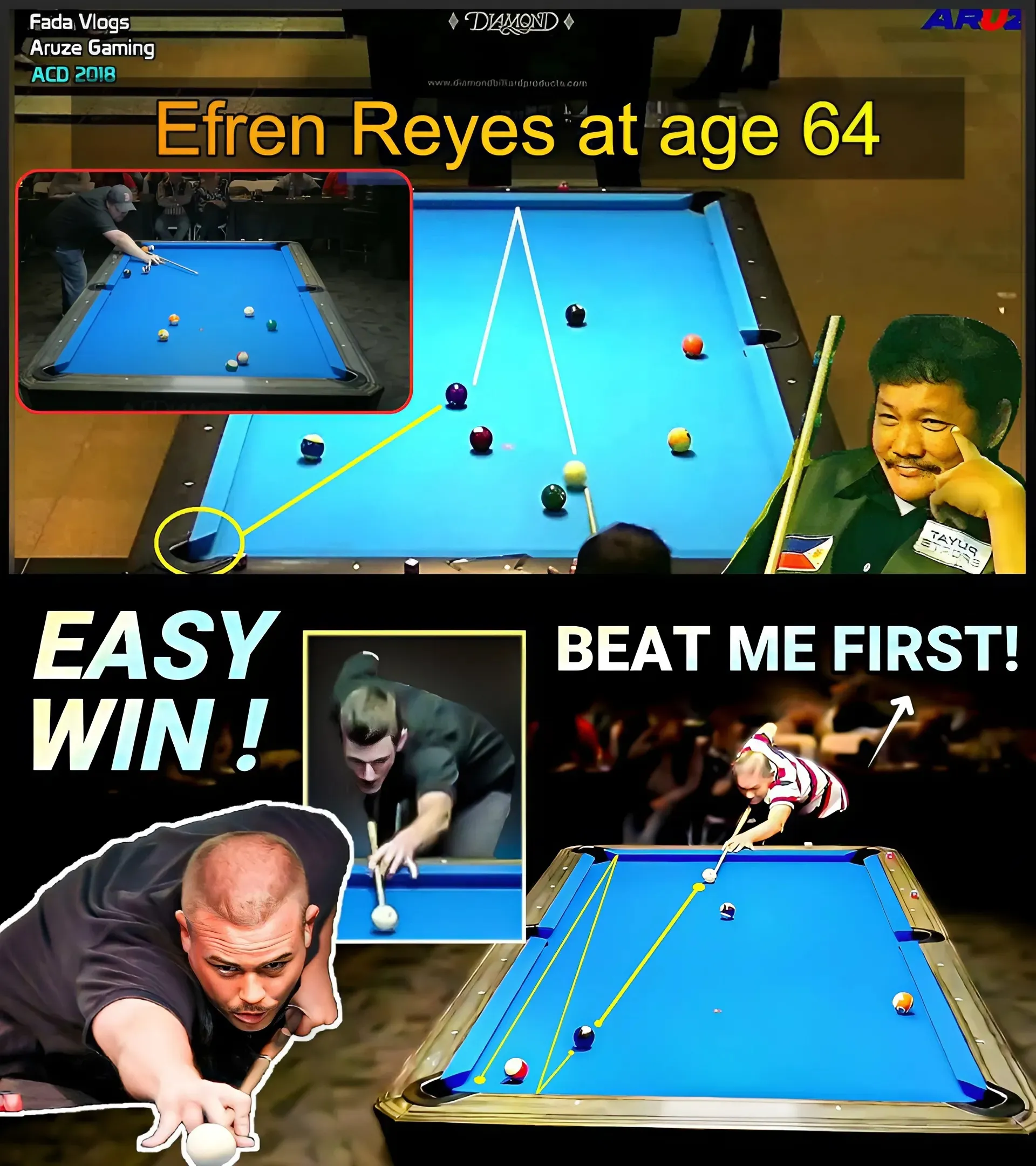 Generation War: Efren BATA Reyes Faces Off With Two Young American Talents In Dramatic 8-Ball Match!