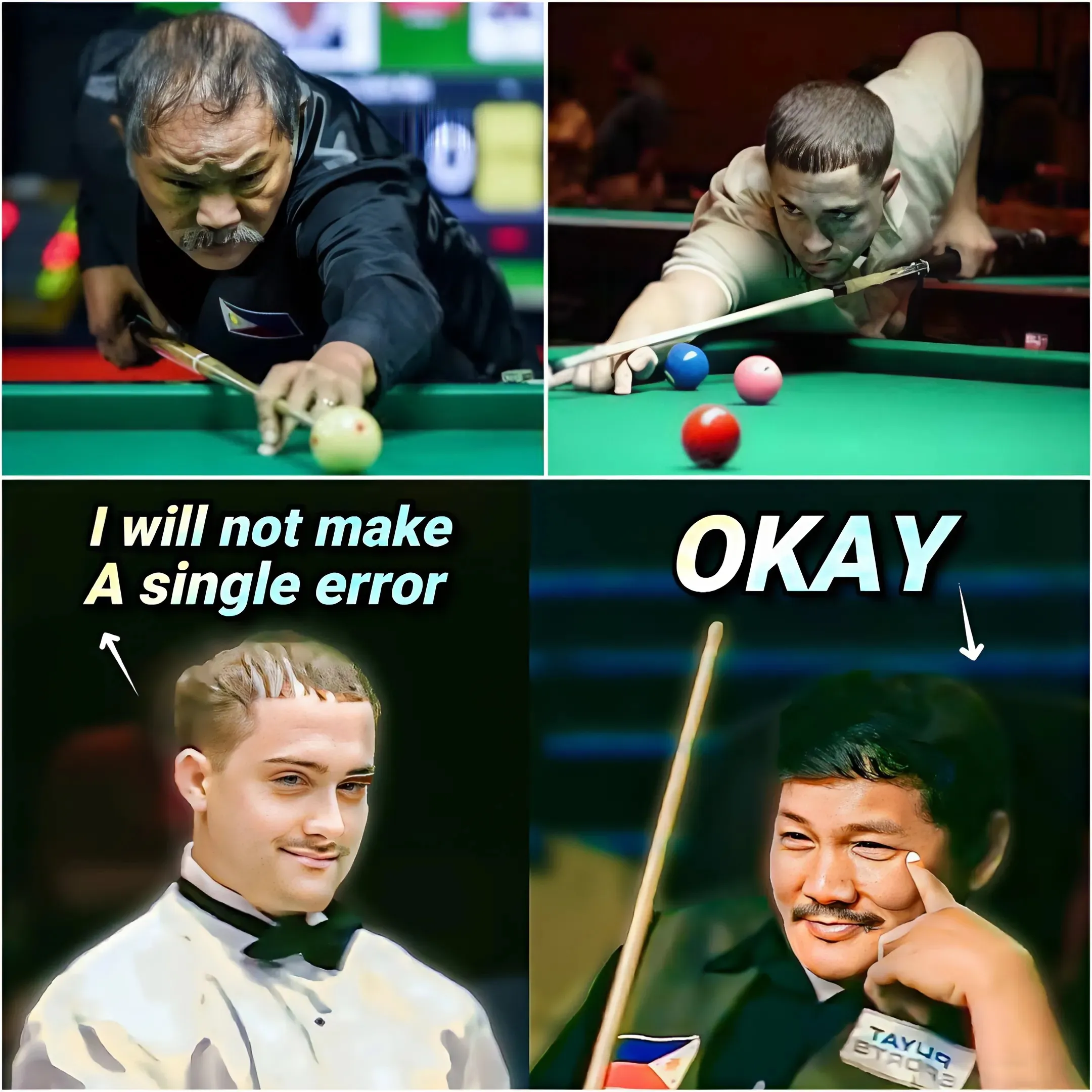 Young Billiard Player Confidently Challenges Legend Efren Reyes: Can He Surpass the 'King of Billiards'?