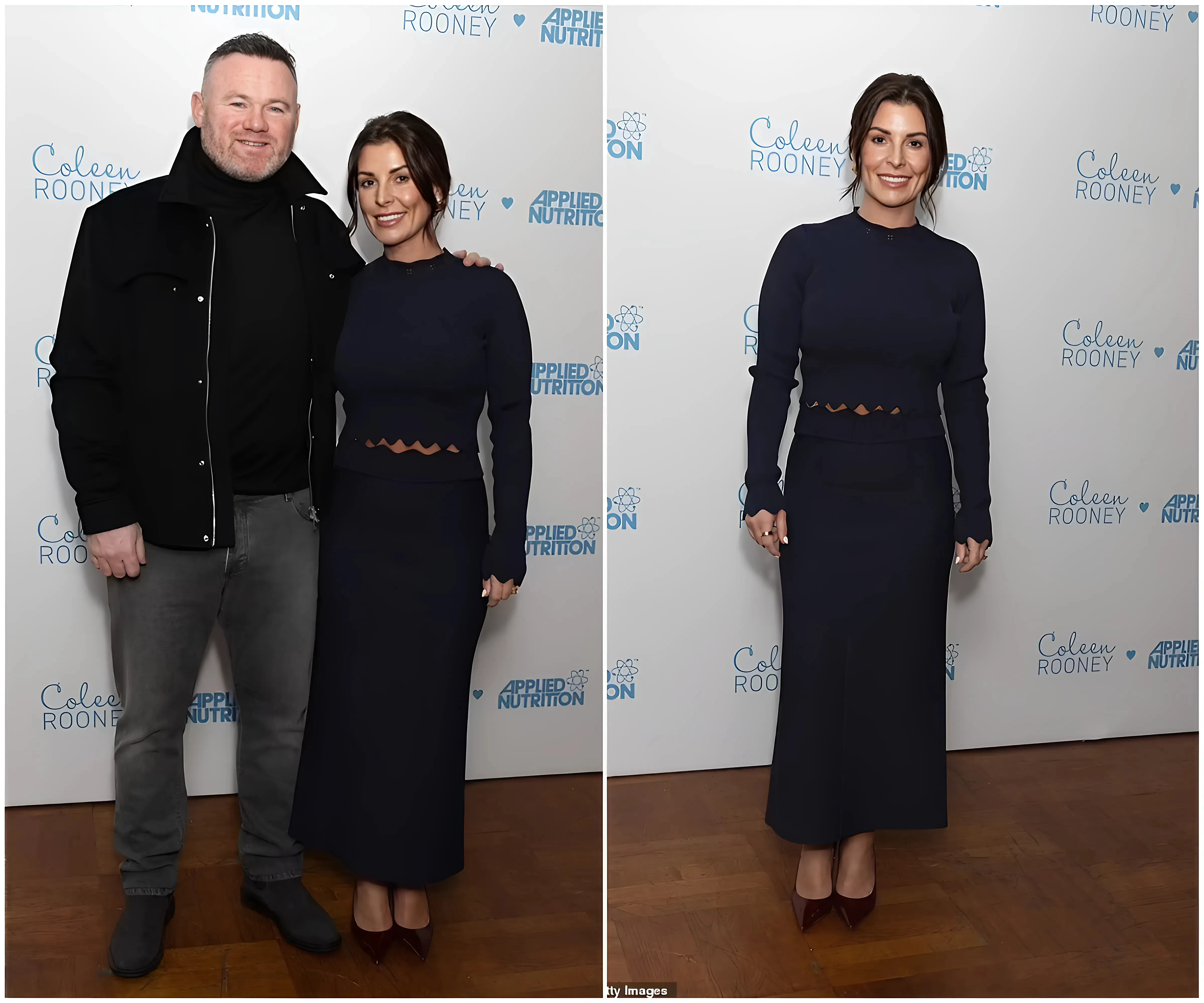 Coleen Rooney is supported by husband Wayne while attending the launch of her new wellness range - after reducing Cat Deeley to hysterics on This Morning when she revealed her youngest son blew her I'm A Celeb cover - suong