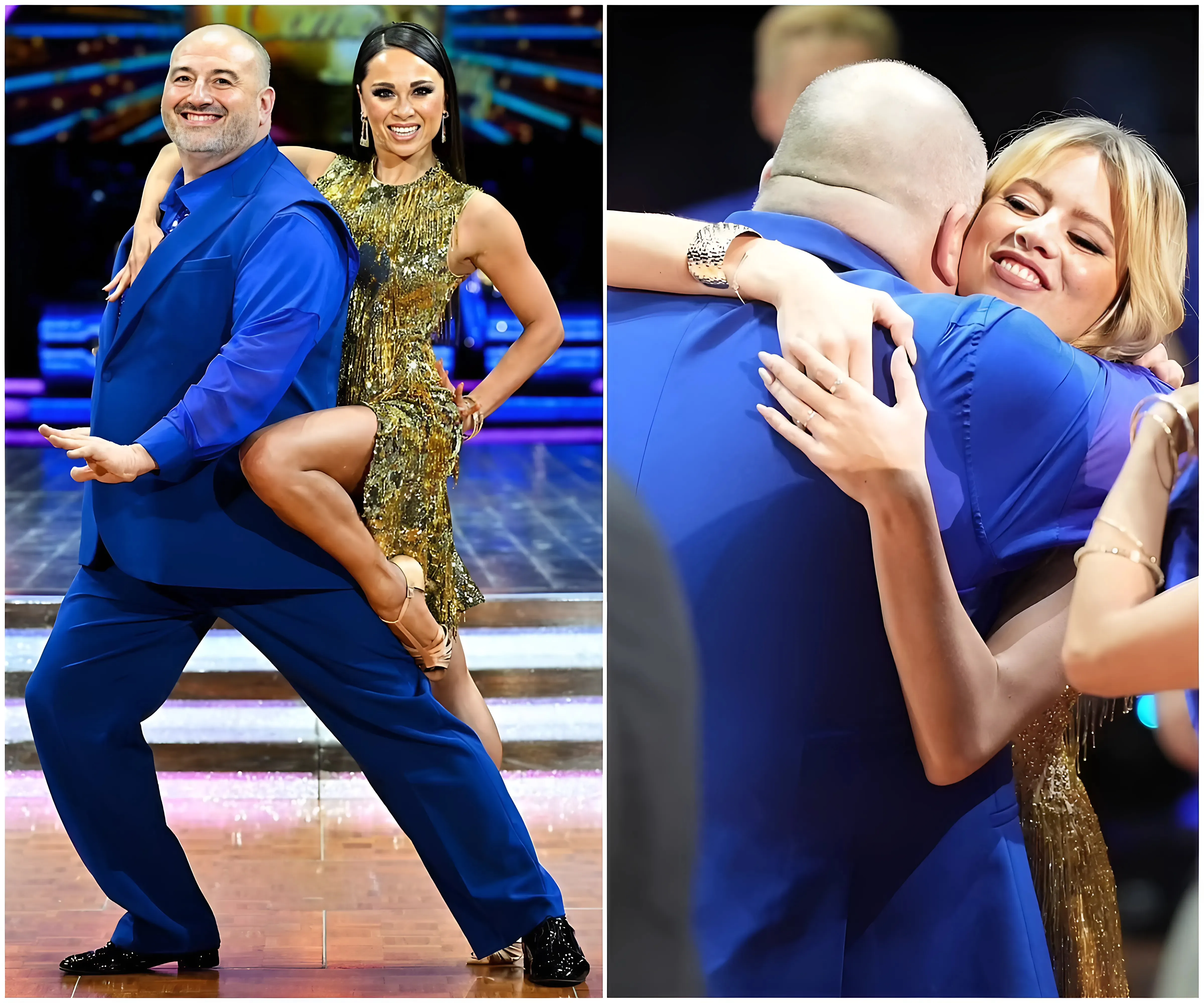 Wynne Evans gets warm hugs from his Strictly pals as he prepares for show's live tour days after the death of his older brother Huw - suong