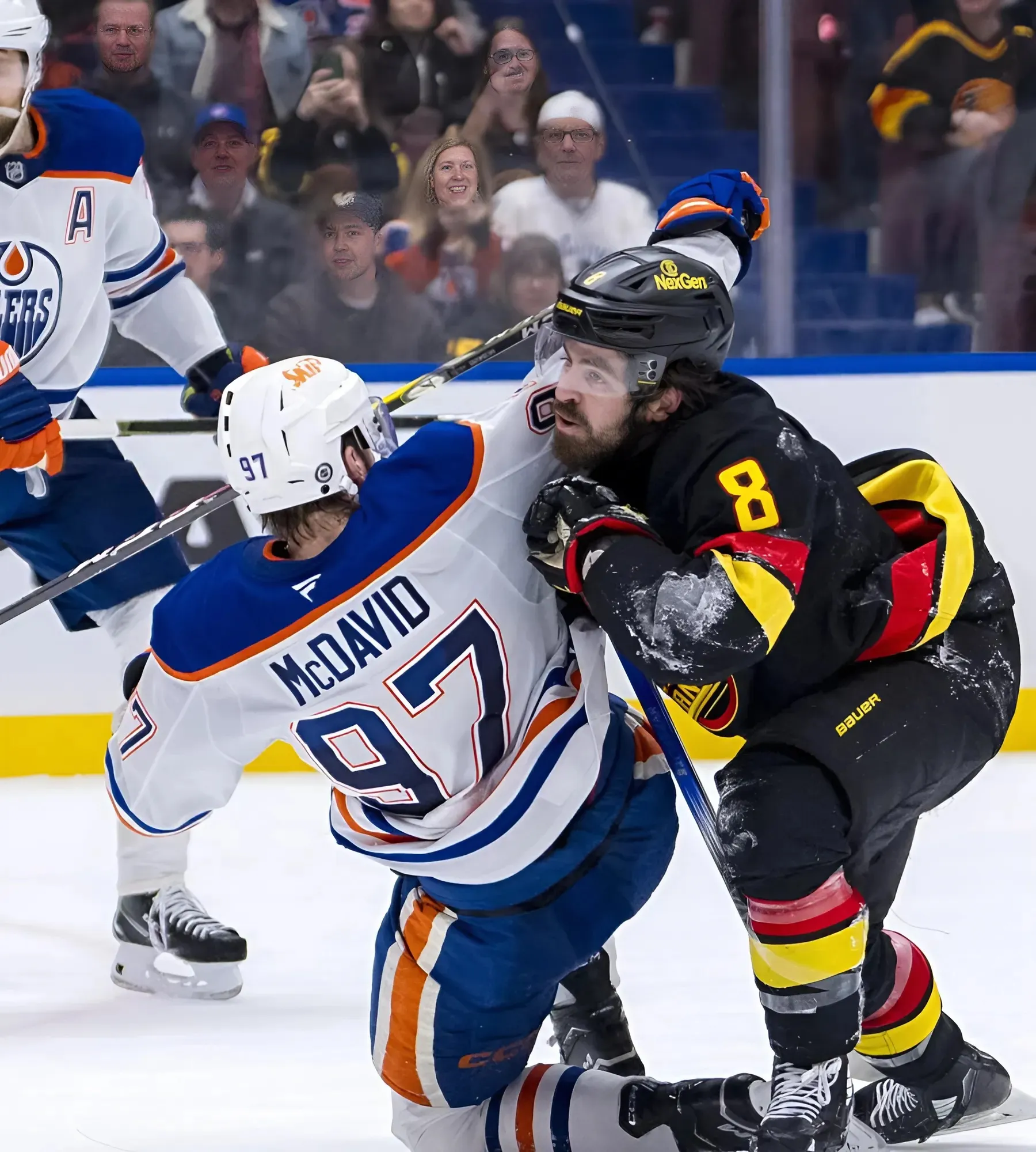 ‘There’s frustration that’s allowed to happen’: Oilers speak out after Connor McDavid cross-checks Canucks’ Garland