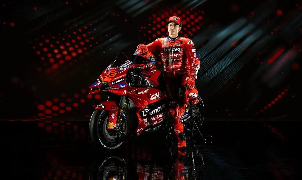 Marc Marquez sports Monster branding - and no Red Bull - at Ducati Lenovo