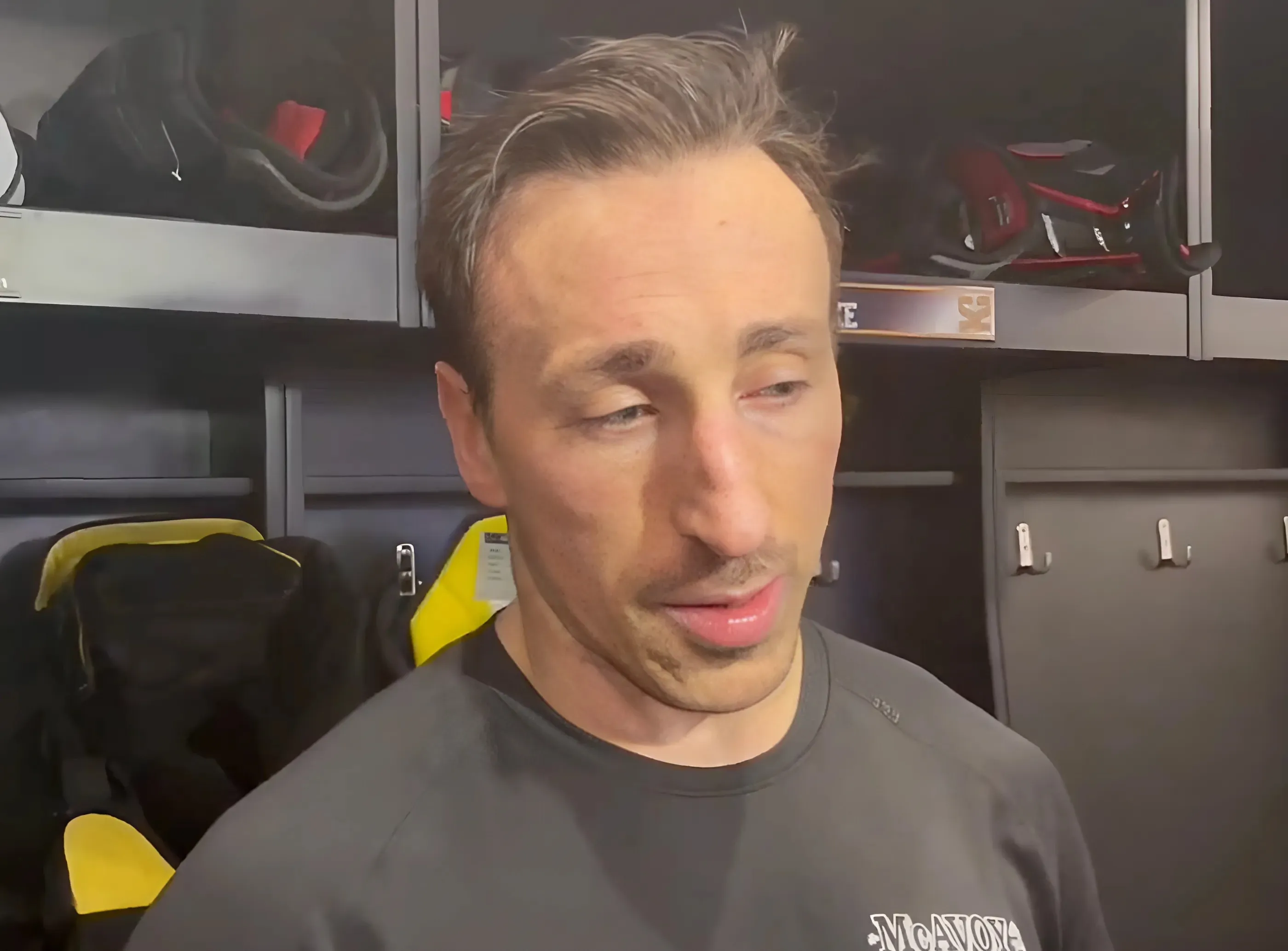 Brad Marchand Reacts To Being Benched By Head Coach Joe Sacco In Recent Loss