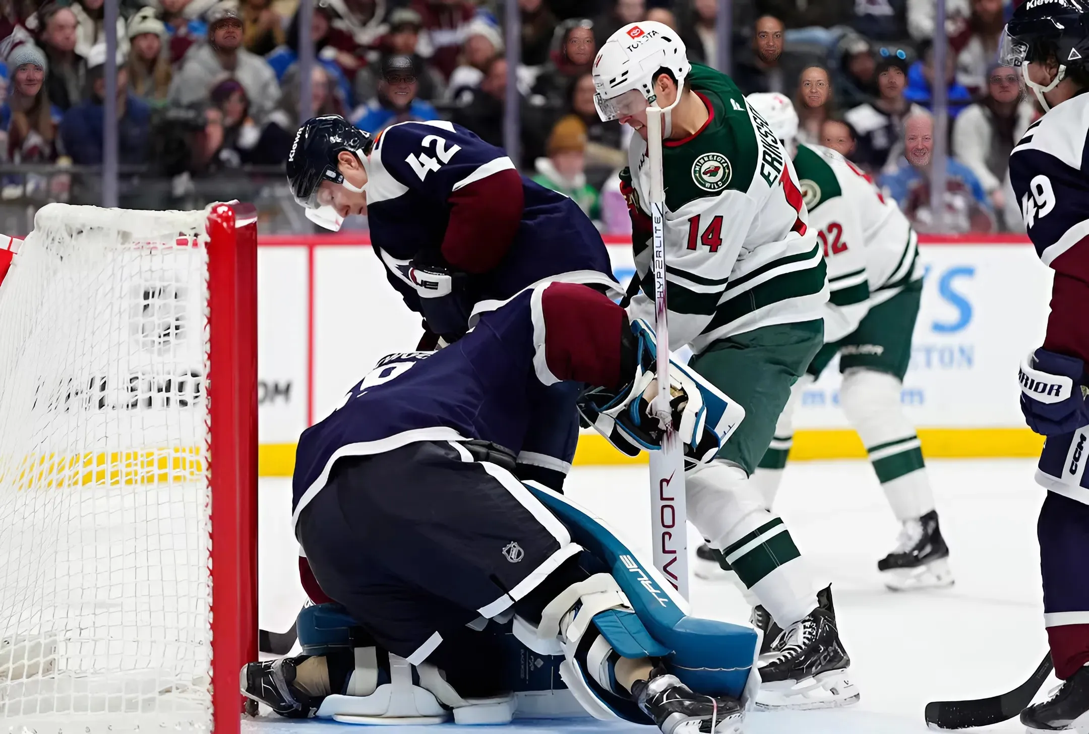 Wild tally twice in third period to power past Avalanche