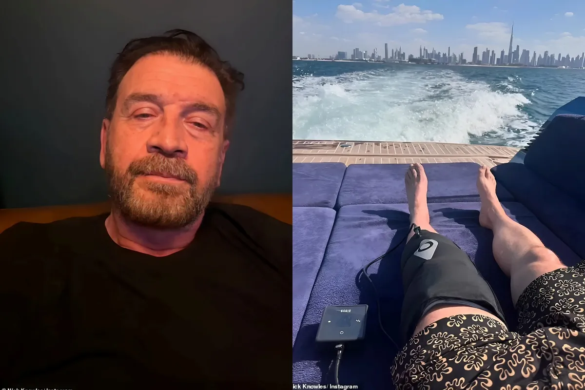 Nick Knowles soaks up the sun on holiday boat trip as he continues rehab for his knee injury liennhi