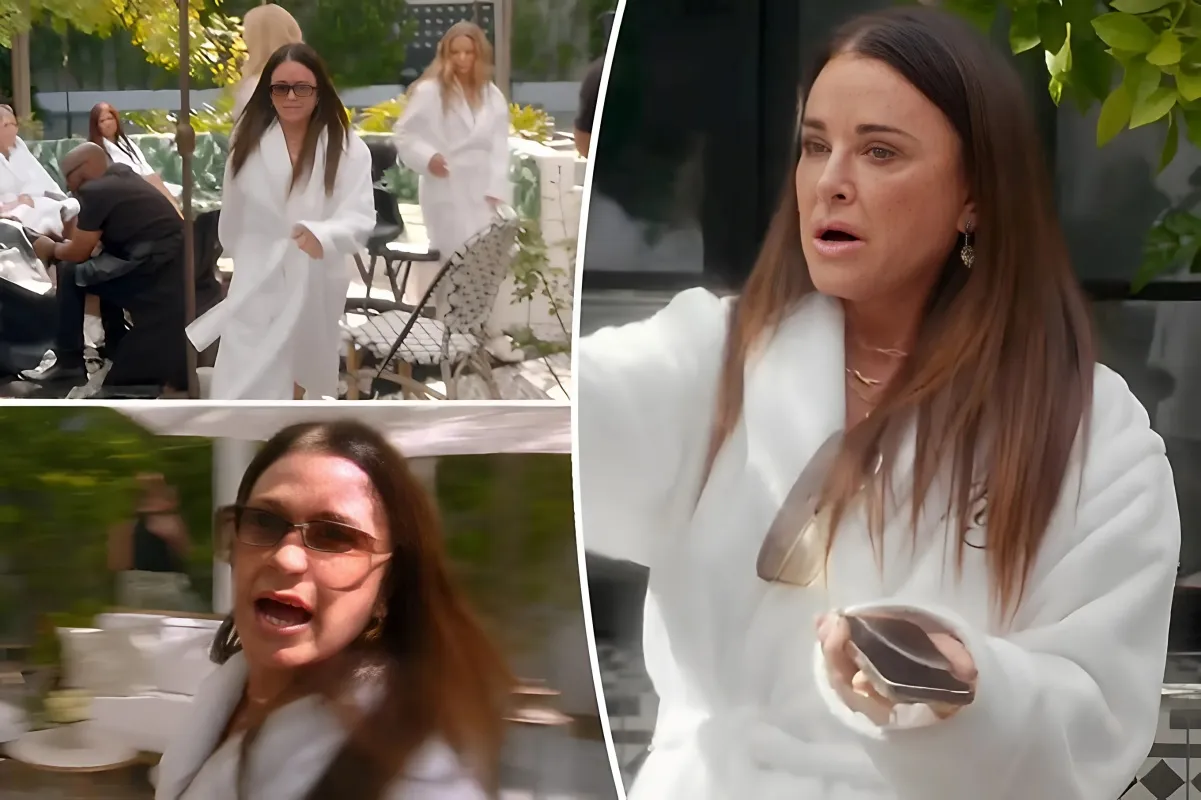 Kyle Richards breaks down in tears and storms off ‘RHOBH’ set following heated spa day scene - lulu