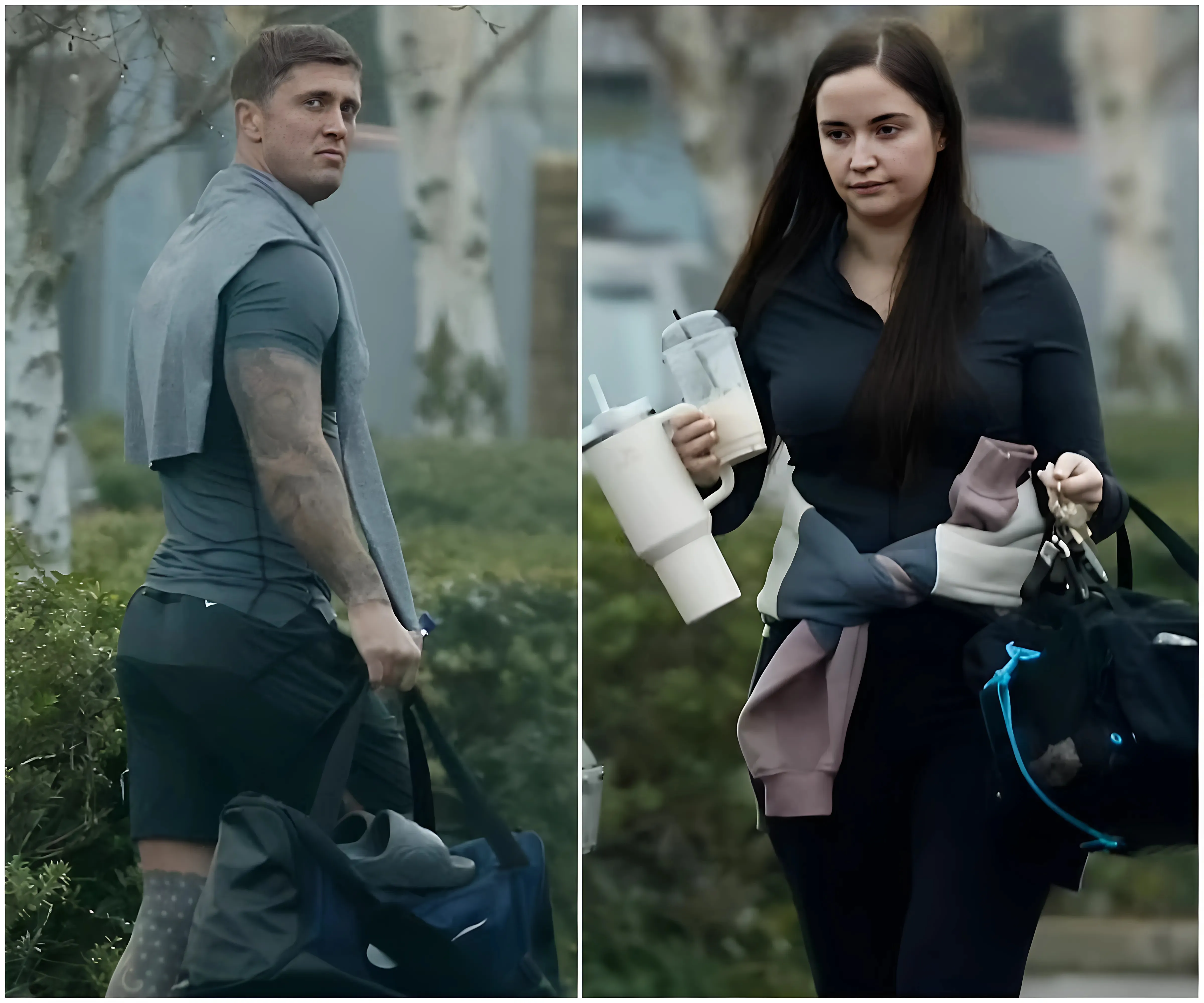 Jacqueline Jossa and husband Dan Osborne look downcast as they head to the gym amid split rumours - after 'selling their £2million forever home' - suong