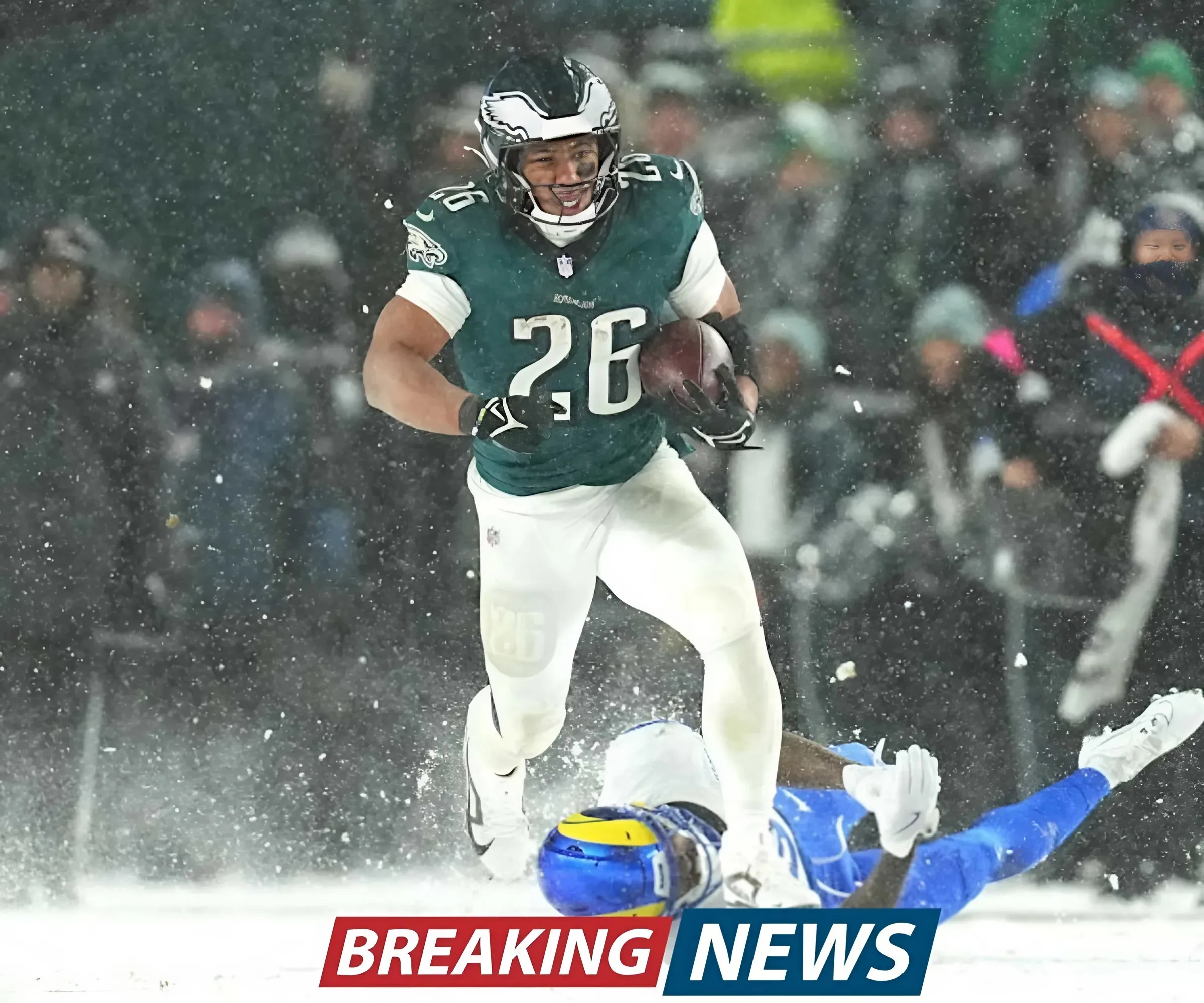 Eagles Selling Snow from NFL Playoff Win vs. Rams at Lincoln Financial Field for $50 - suong