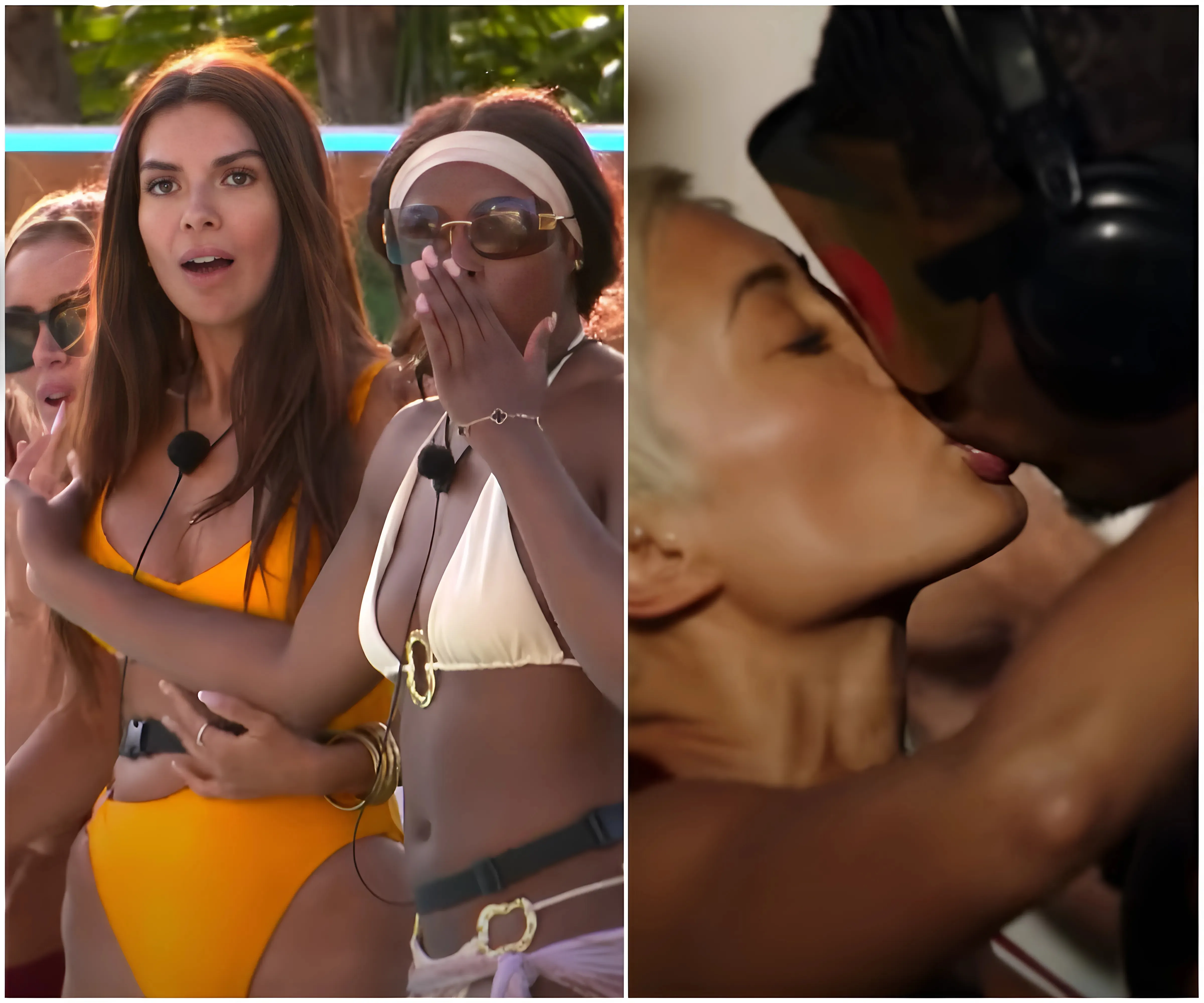 Watch the moment Love Island bombshell leaves rivals open-mouthed in shock – and Montel snogs SIX girls - suong