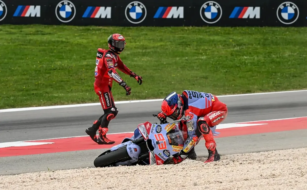 Fiery new footage proves Marc Marquez-Pecco Bagnaia tense row after a crash