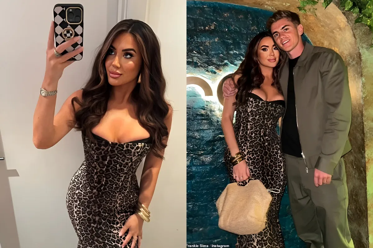 Frankie Sims puts on a VERY busty display in a plunging dress as she enjoys lavish getaway with boyfriend Billy Jones to celebrate her 30th birthday - after finally revealing his identity liennhi