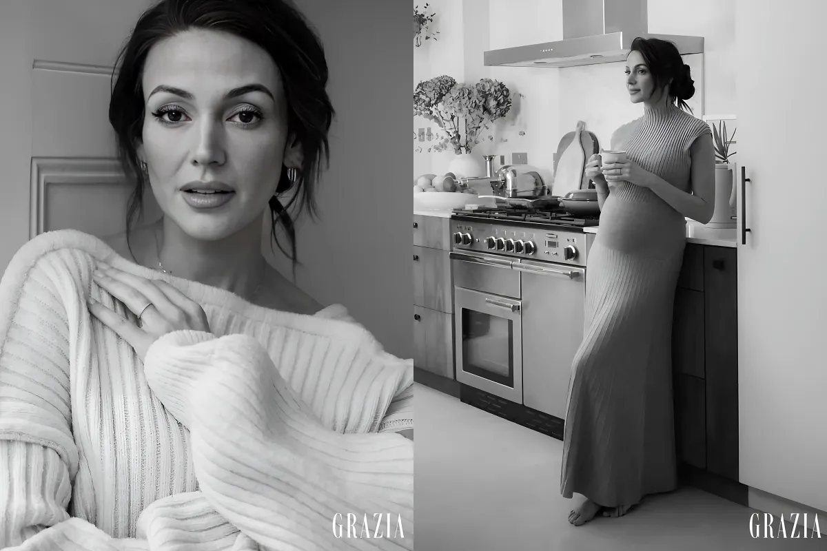 Michelle Keegan shows off huge baby bump for first time as she reveals ‘time off’ acting career ngocc