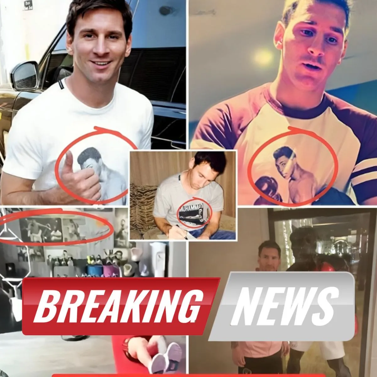 Lionel Messi has a shrine dedicated to boxing legend Muhammad Ali in his home