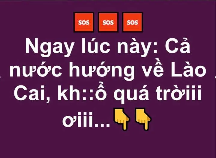 Cả nước đang hướng về Lào Cai, kh::ổ quá trời ơi…
