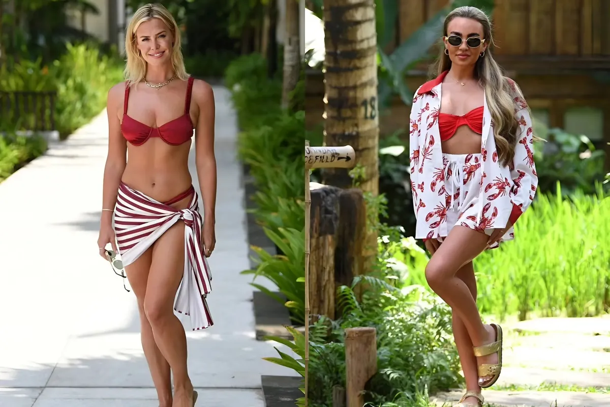 TOWIE stars Ella Rae Wise and Chloe Meadows flaunt their sizzling figures in skimpy bikinis while Sophie Kasaei and Jordan Brook turn up the heat on the sunbeds while filming in Bali liennhi