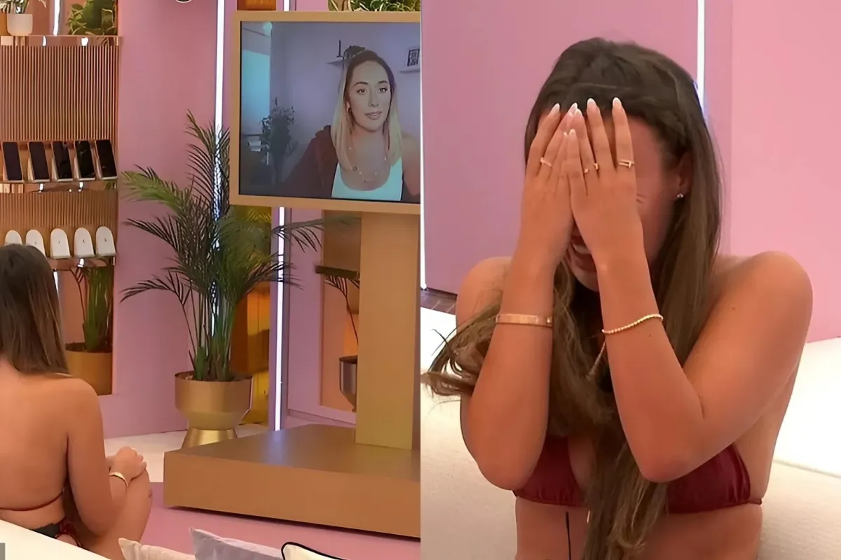 Love Island SPOILER: YouTube star Saffron Barker and TOWIE's Amber Turner tell pals Harriet Blackmore and Elma Pazar what they REALLY think of their villa romances as girls receive calls from home liennhi