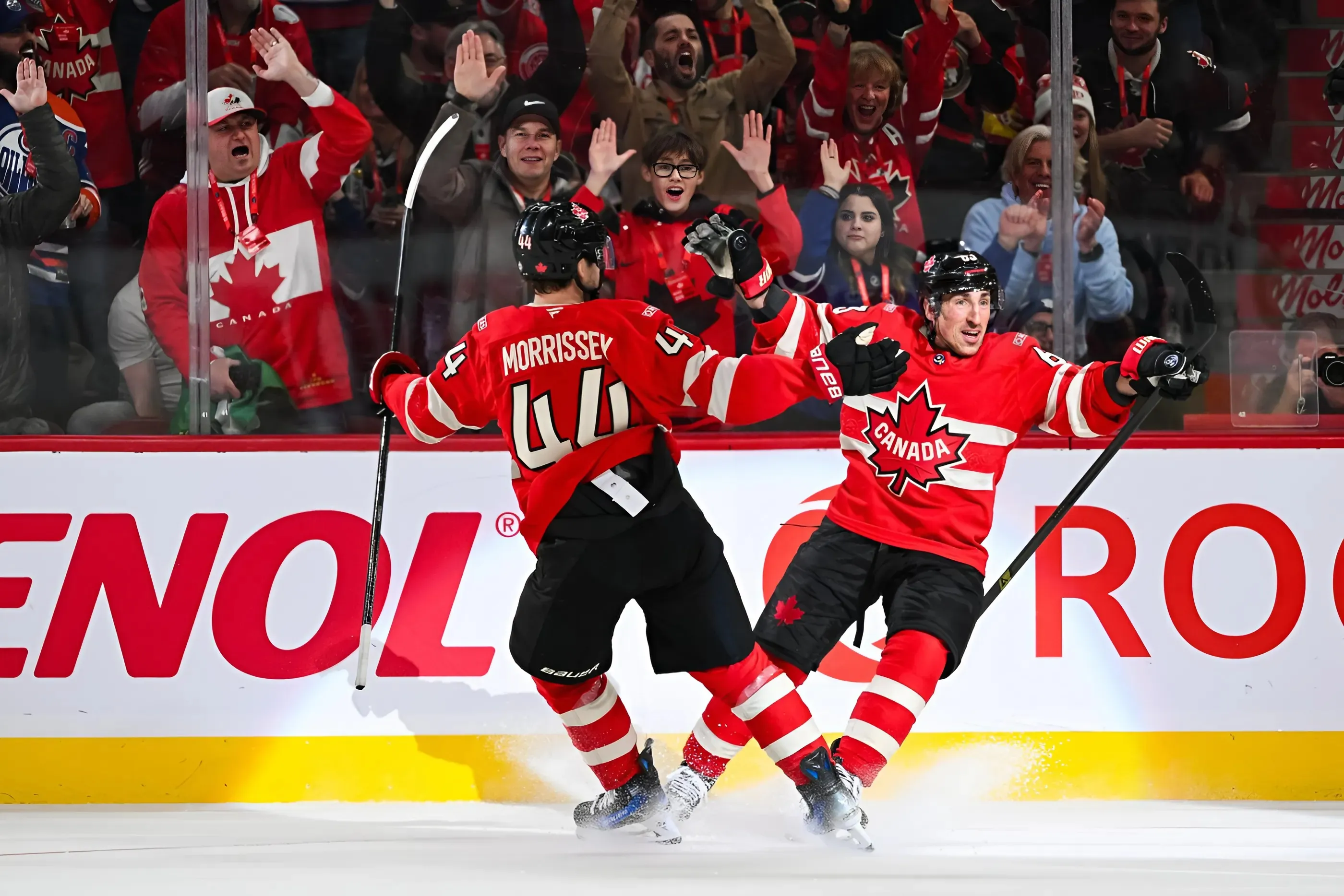 Epic Behind the Scenes Footage of Brad Marchand Blown Away by the Insane Talent on Team Canada