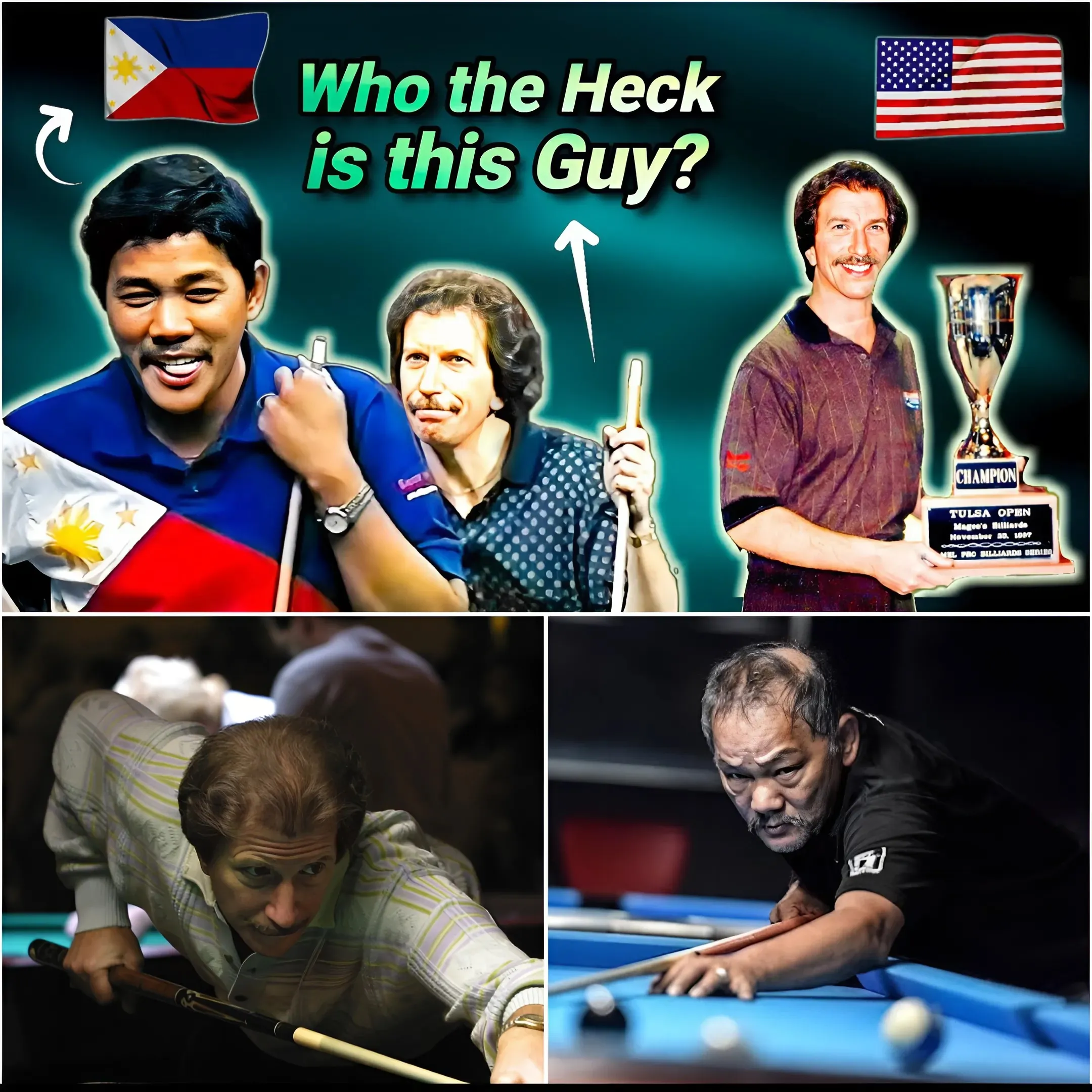 Efren "Bata" Reyes has wowed the world with his amazing trick shots, leaving the American legend in awe.