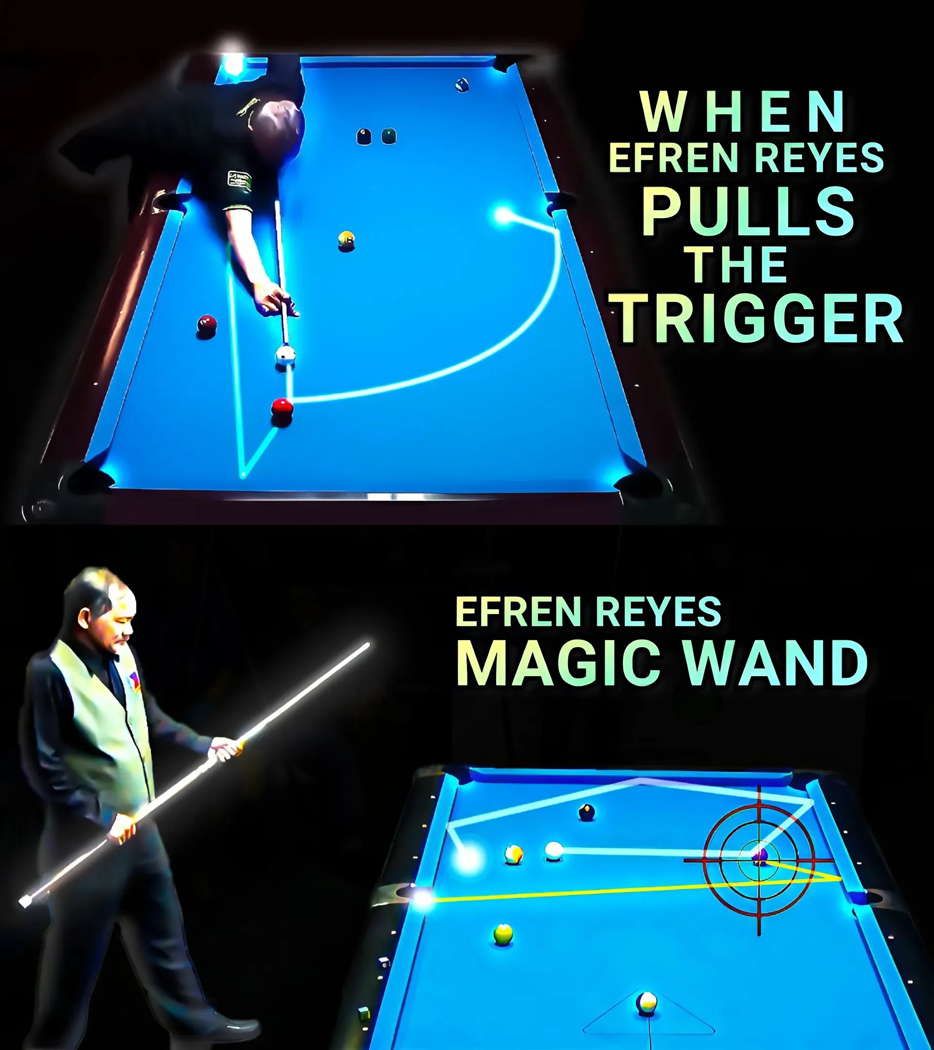 Efren 'BATA' Reyes: Pool Table Geography Genius - Angle Perception and Superior Shot!