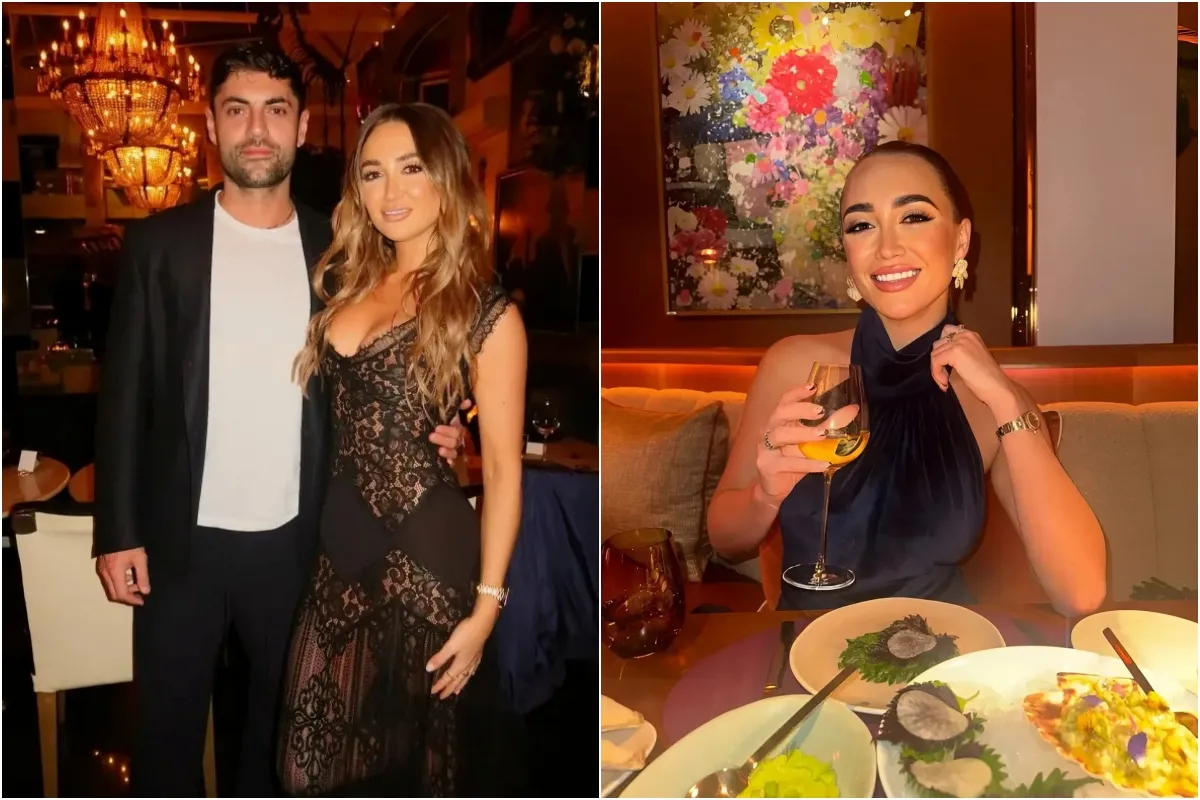 Love Island star Georgia Harrison stuns in black net dress as she celebrates first Valentine’s with her b... ngocc