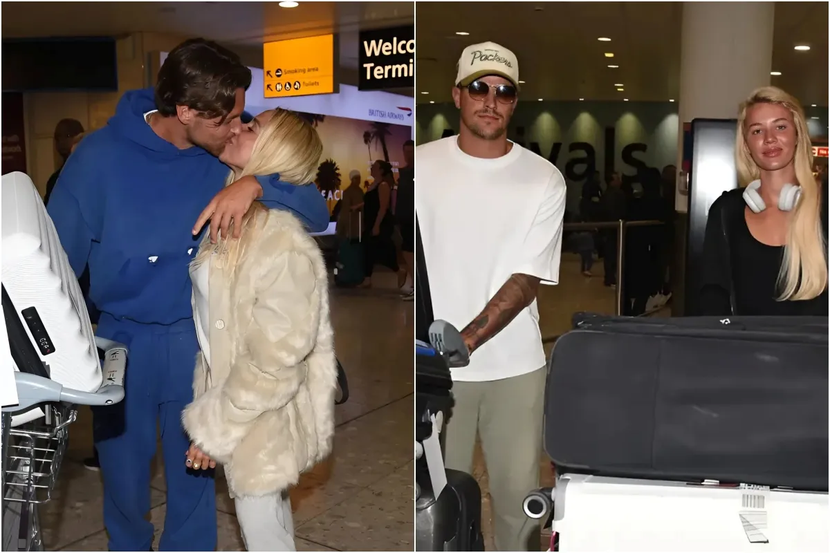 Love Island stars pack on the PDA as they arrive back in UK and meet each other’s families... ngocc