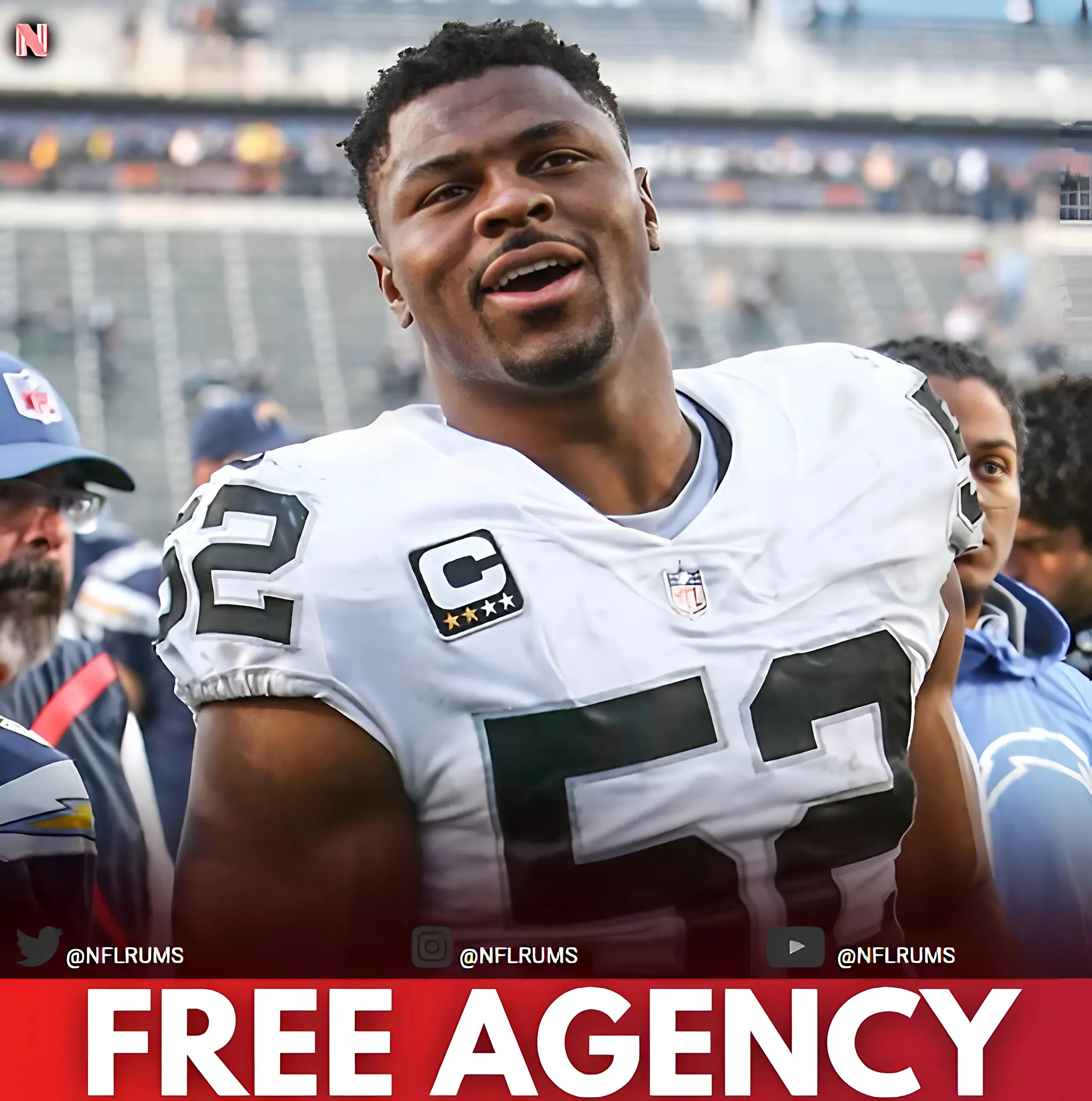 Khalil Mack is open to return with the Las Vegas Raiders in FREE AGENCY - suong