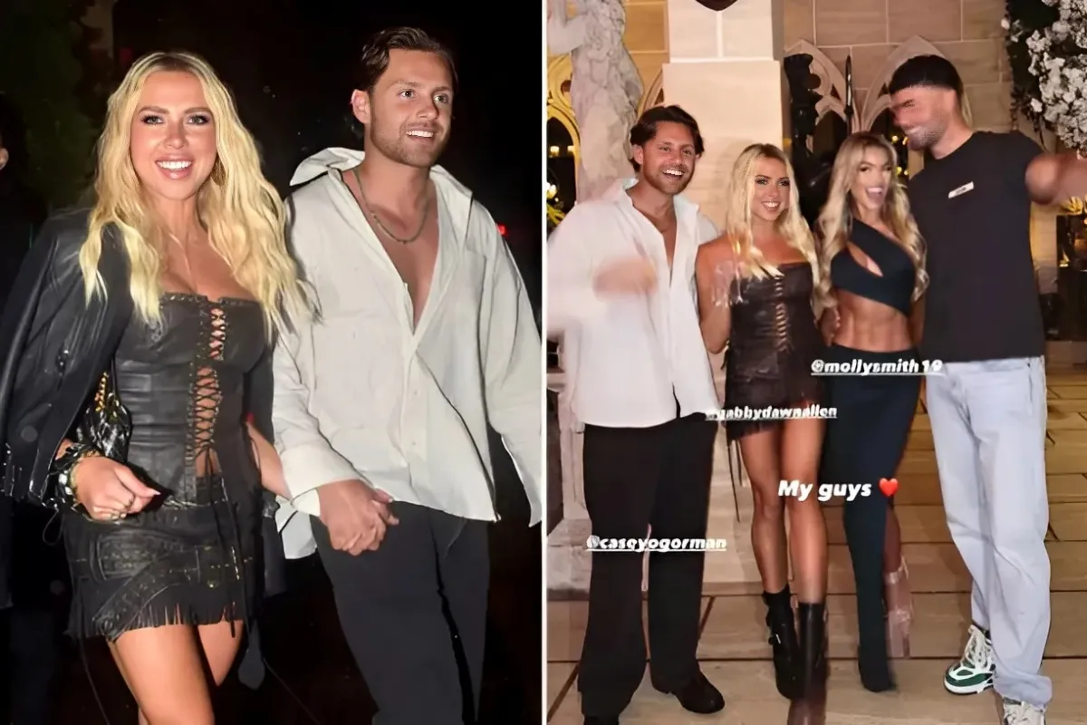 Inside Love Island winner’s Gabby and Casey’s surprise welcome home meal at celeb hot spot with famous fri ngocc