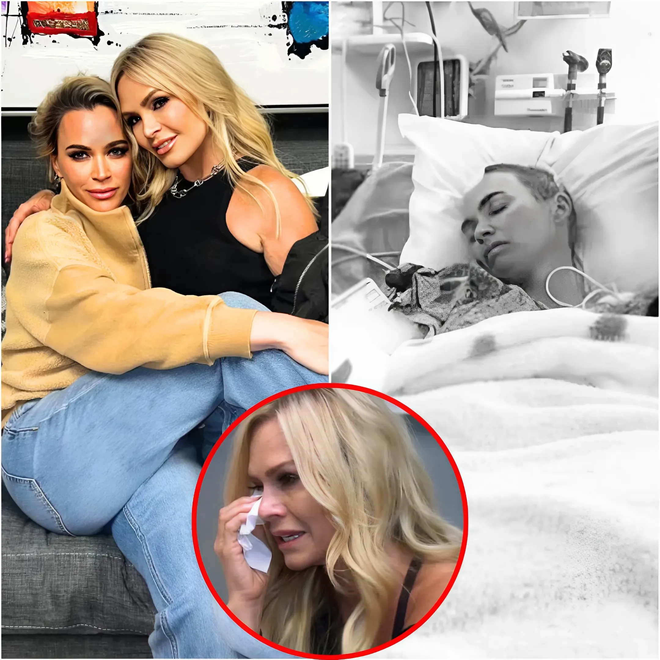 Tamra Judge tearfully refuses to give updates on Teddi Mellencamp’s health post-brain surgery