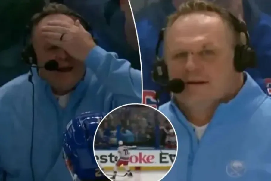 Sabres broadcaster takes puck to the face during Rangers game, drops massive on-air f-bomb