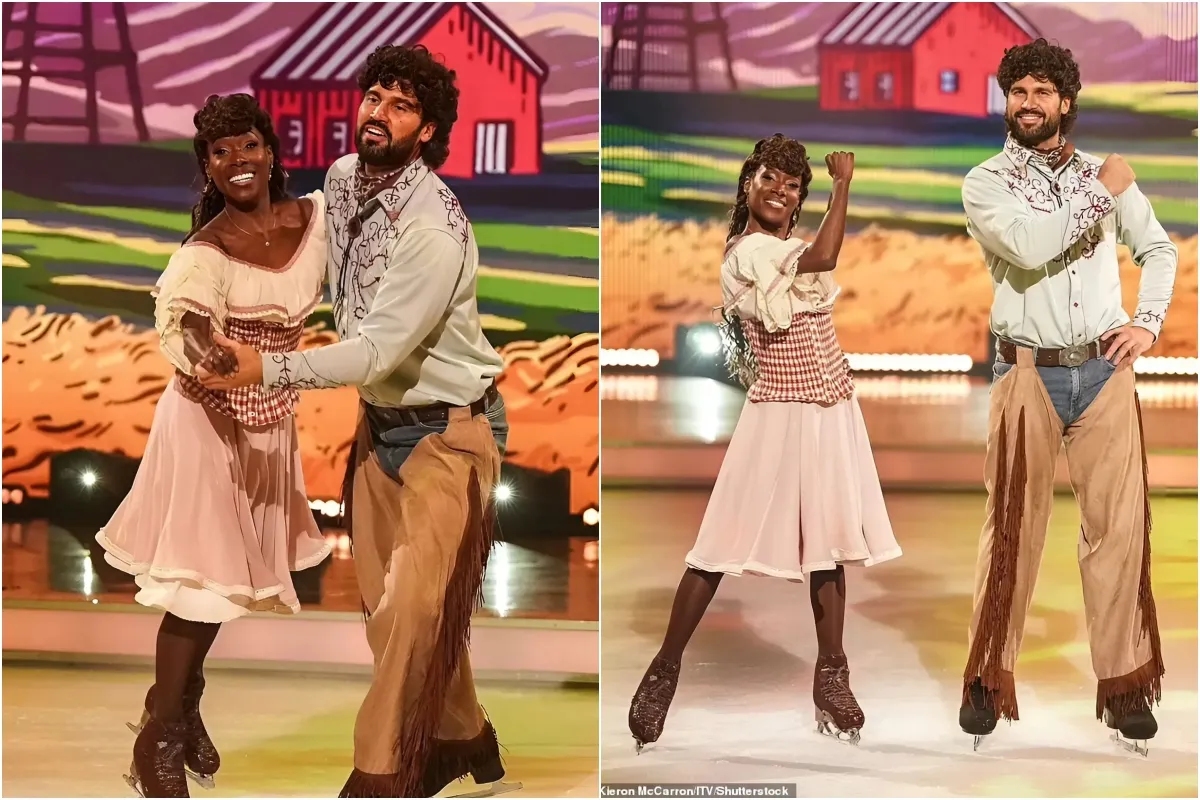 Dan Edgar's Dancing On Ice partner Vanessa James suffers nasty fall during Musicals Week ngocc