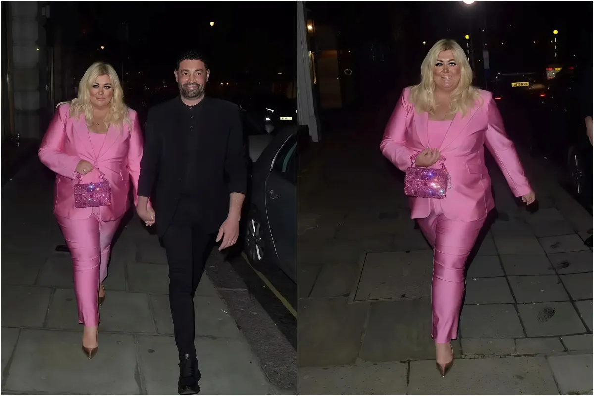 Gemma Collins looks stylish in a bright pink suit as she enjoys a date night with her fiancé Rami Hawash ngocc