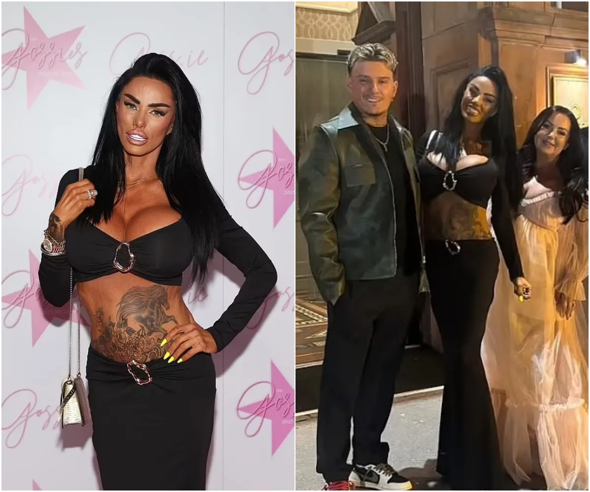 Beaming Katie Price, 46, cosies up to boyfriend JJ Slater, 32, as they share photos from their red carpet date night in Dublin - suong