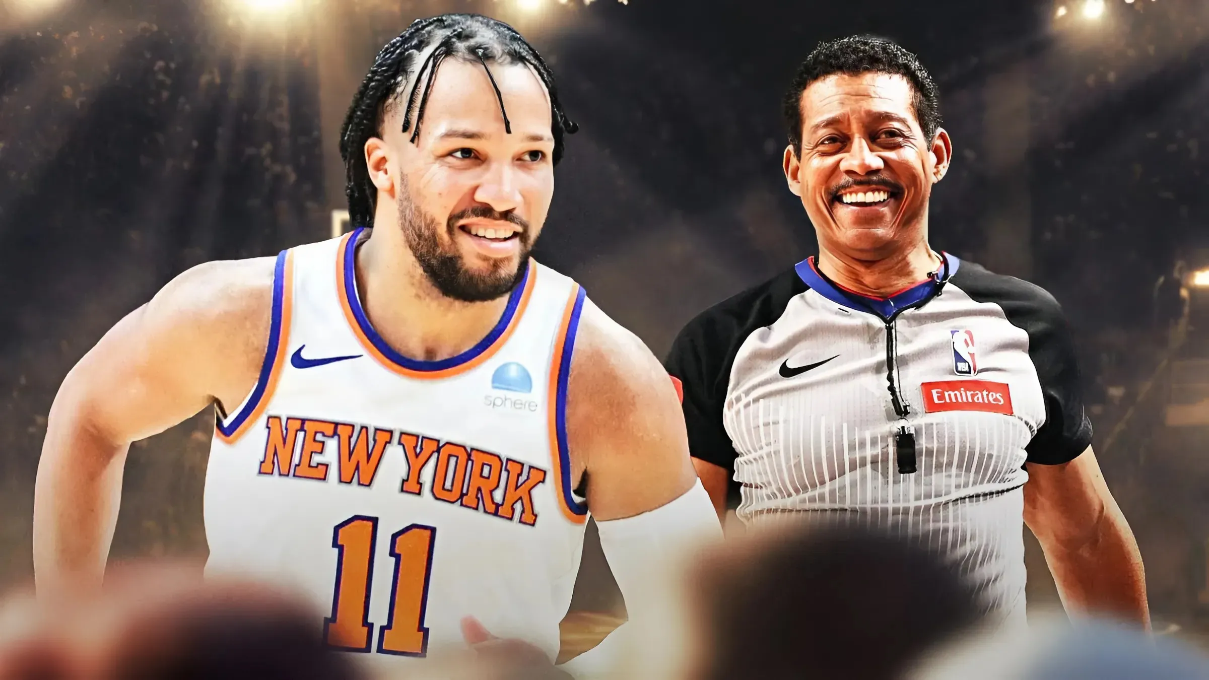 Jalen Brunson causes hilarious NBA referee moment