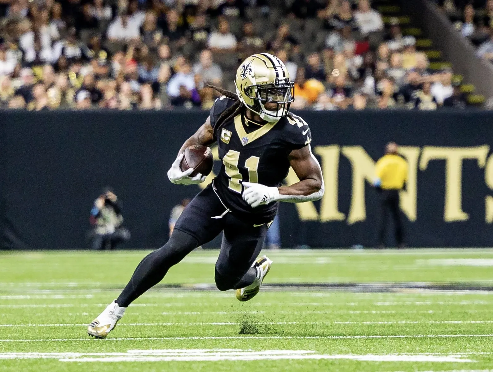 NFL Combine gave the New Orleans Saints a breathe of fresh air regarding star RB Alvin Kamara's future