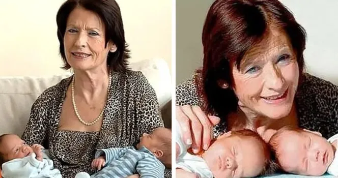 5. 66-year-old mom criticized after giving birth to twin boys