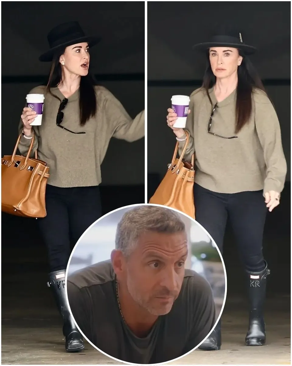 Kyle Richards flips off paps after estranged husband Mauricio Umansky makes out with mystery brunette