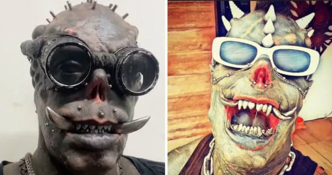 9. Meet the 'Human Satan' – how he looked before all the body modifications will leave you without words