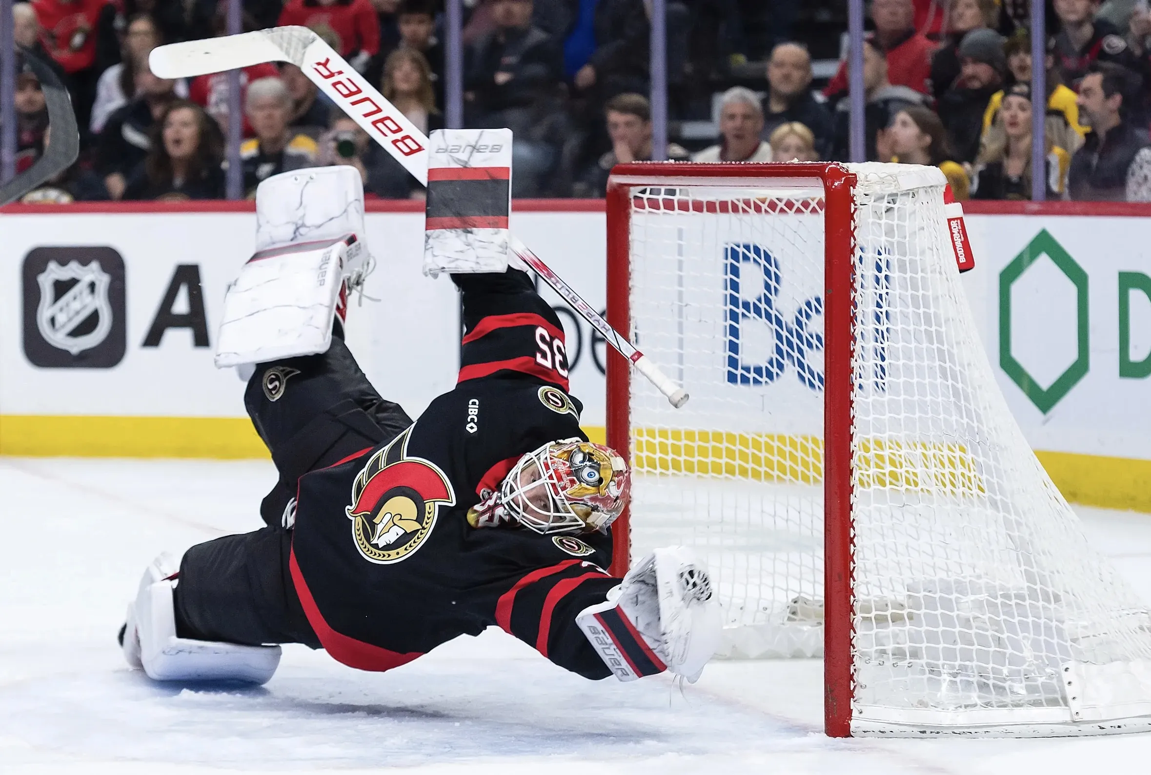 Linus Ullmark gets ultimate revenge on the Boston Bruins—crushing their playoff hopes with an incredible save