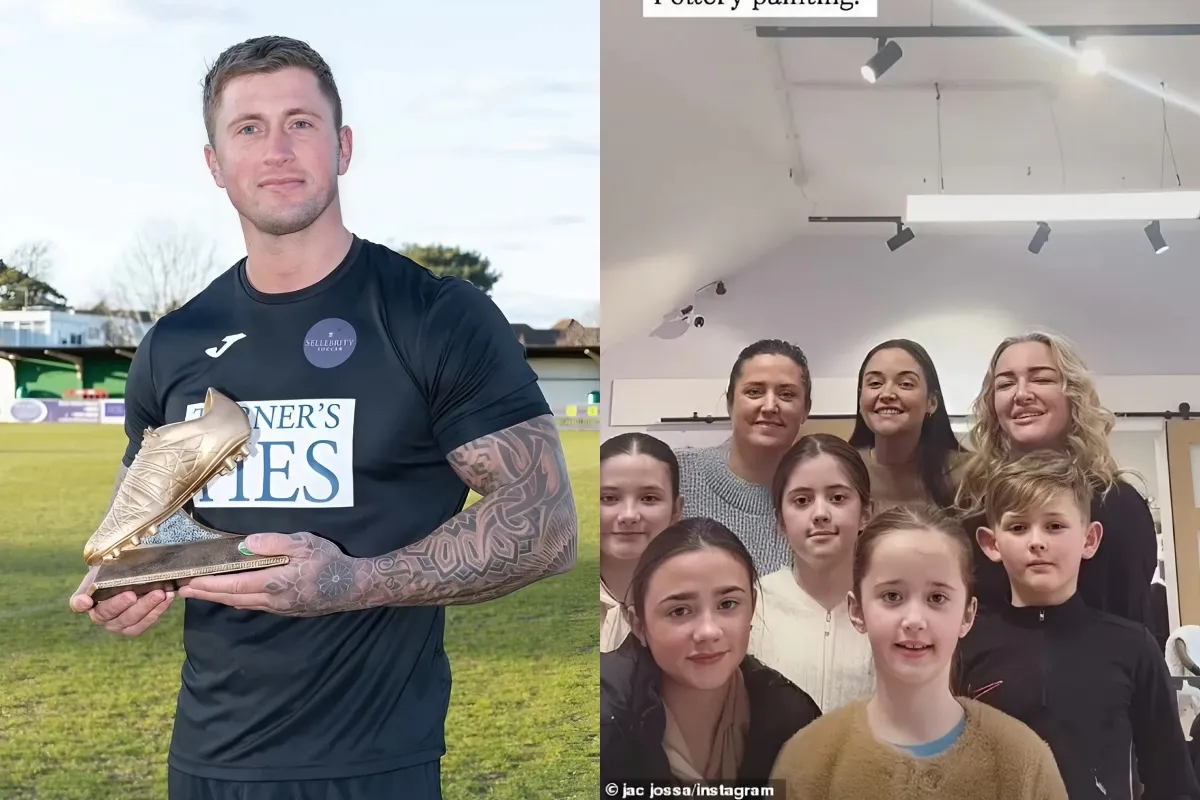 Dan Osborne is seen without his wedding ring at football match as Jacqueline Jossa shrugs off split while pottery painting with their daughters liennhi