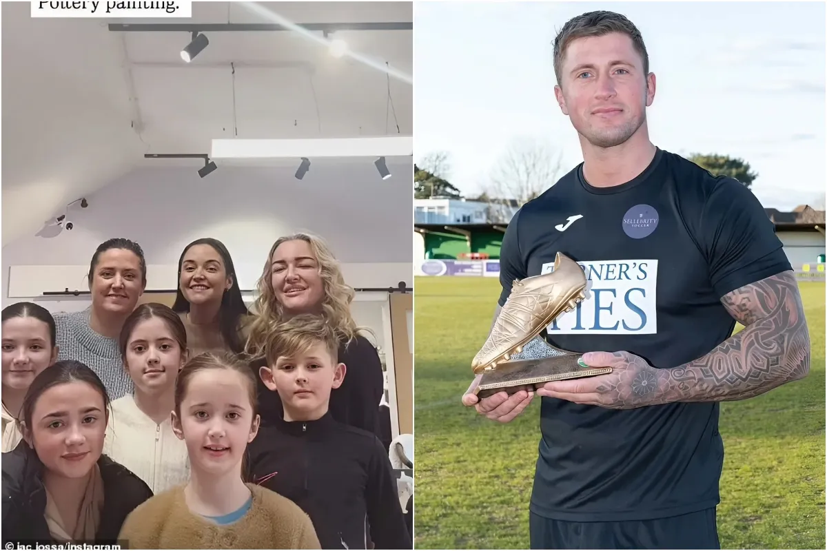 Dan Osborne is seen without his wedding ring at football match as Jacqueline Jossa shrugs off split while pottery painting with their daughters ngocc