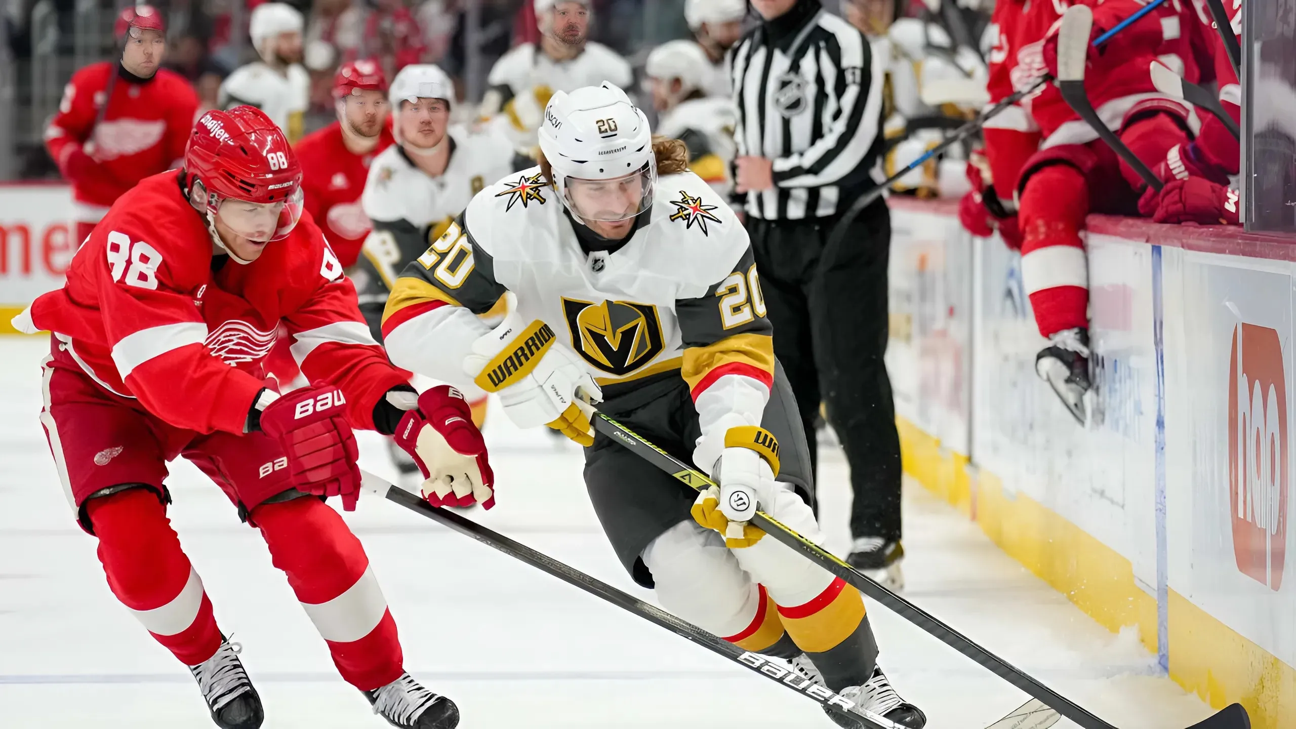 Golden Knights fall flat in 3-0 loss to Red Wings