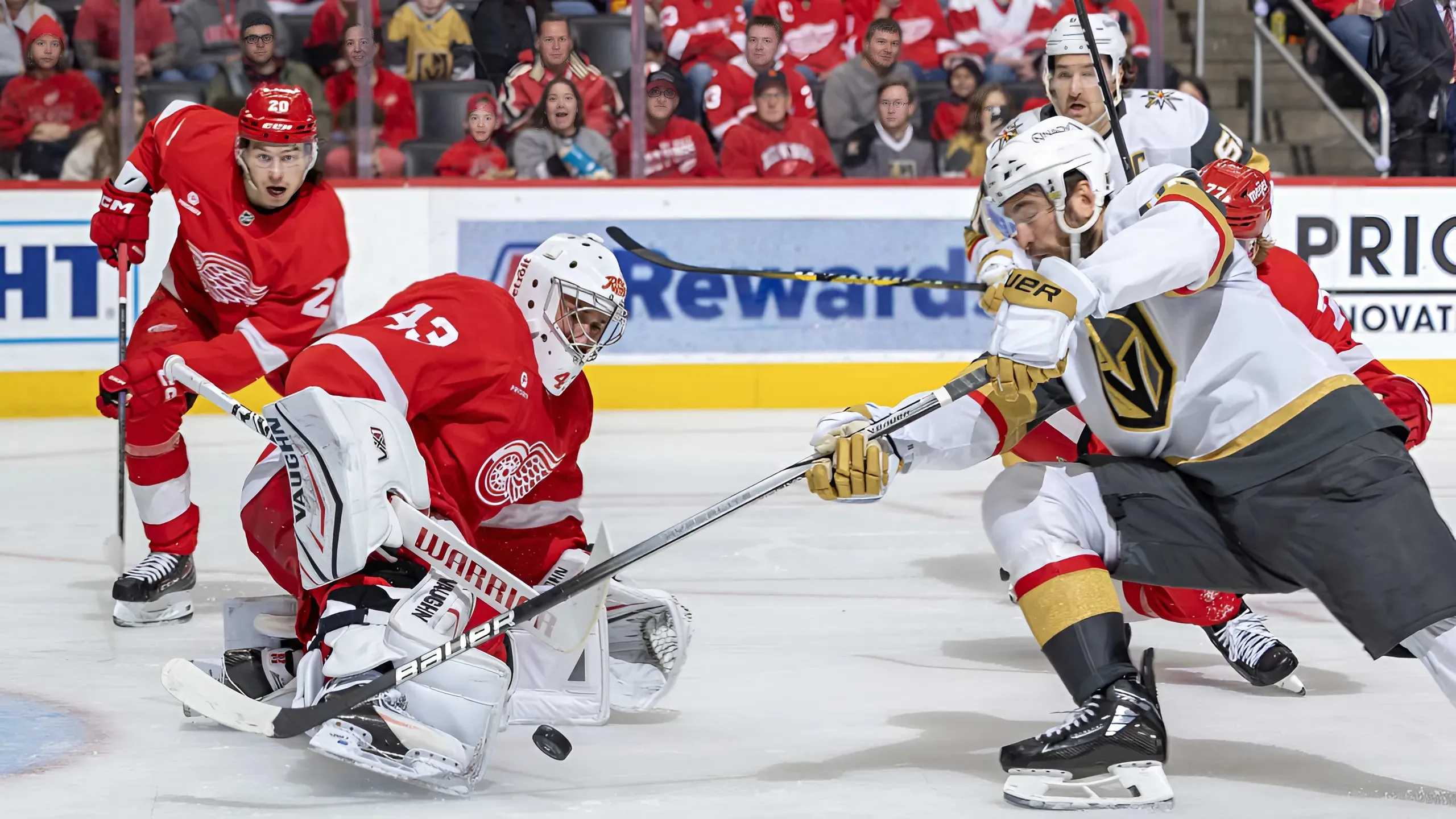 'Tired' Golden Knights shutout by Red Wings