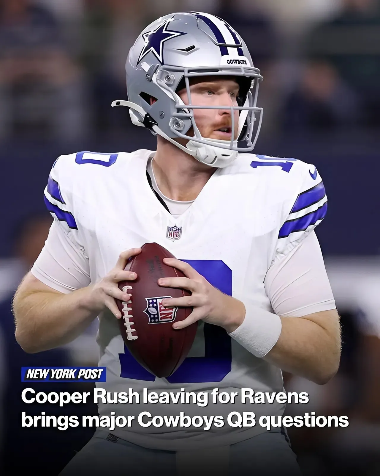 Cowboys Star's Wife Sends Six-Word Message After Cooper Rush's Ravens Move