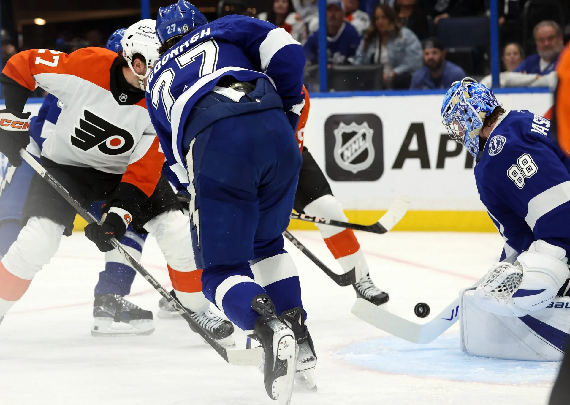 "Lightning penalty kill, Vasilevskiy combine to eliminate Philadelphia, securing their second consecutive victory