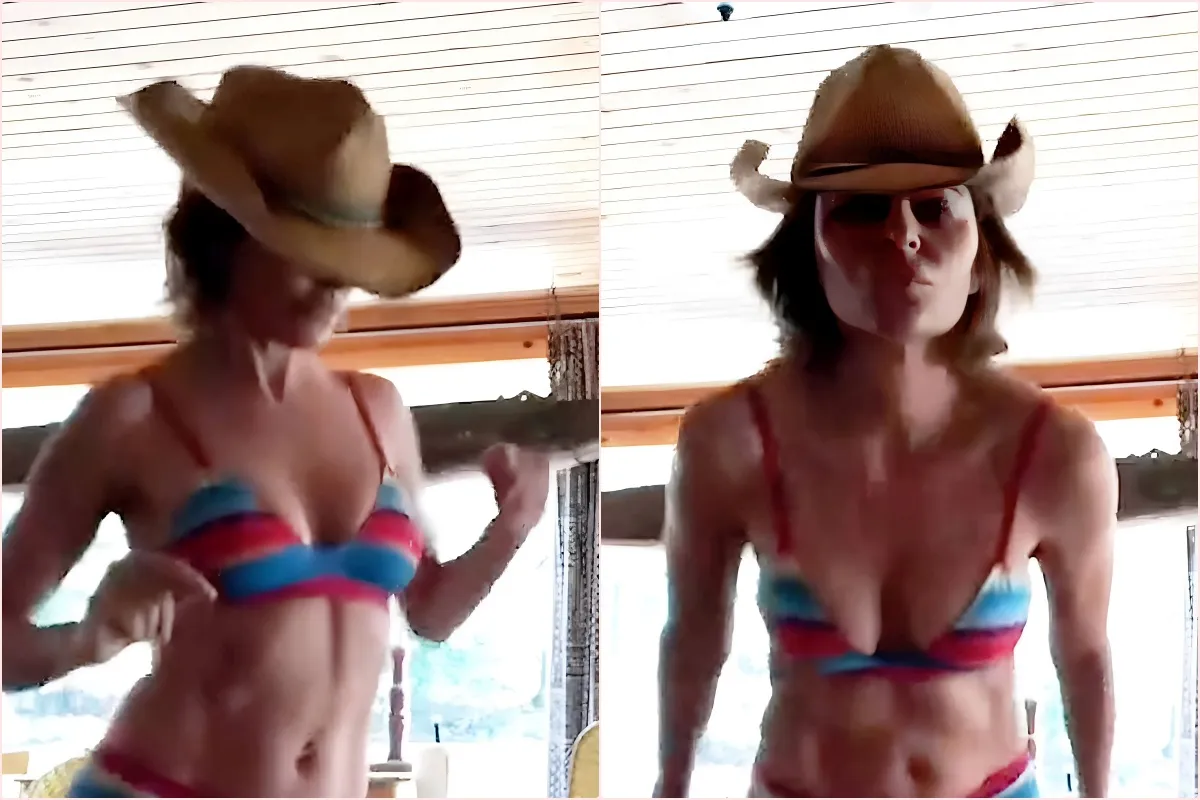 Lisa Rinna, 61, sends a message to trolls as she shows off her dance moves in a skimpy bikini - lulu