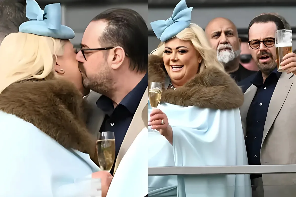 Danny Dyer plants kiss on Gemma Collins’ cheek as they celebrate race win on glam day out at Cheltenham liennhi